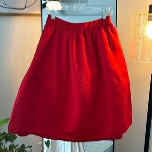 Express red full skirt mid length size 4
